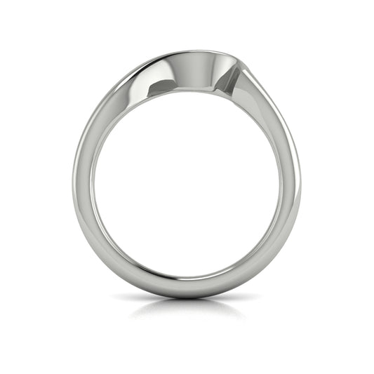 Matching Band for Modern Swirl Bezel Engagement Ring