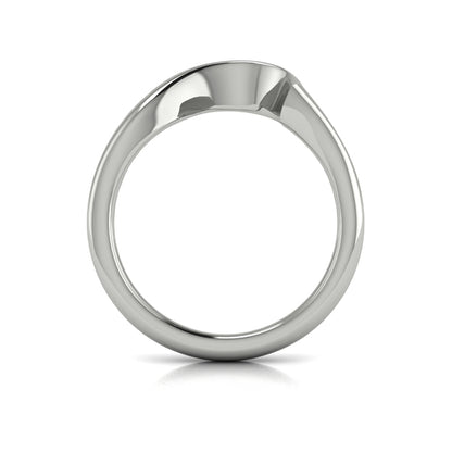 Matching Band for Modern Swirl Bezel Engagement Ring