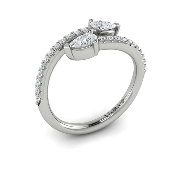 Pear Diamond Wrap Ring