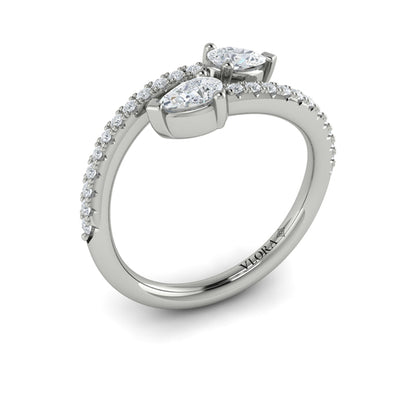 Pear Diamond Wrap Ring