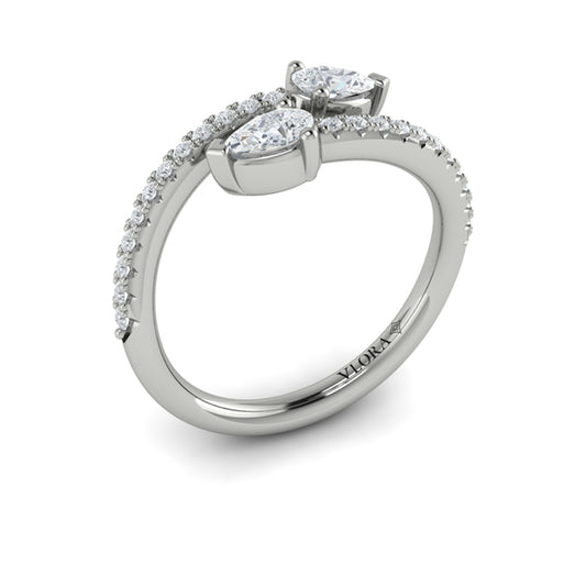 Pear Diamond Wrap Ring
