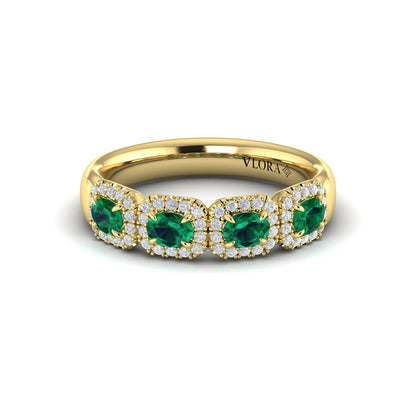 Diamond and Emerald Statement Ring