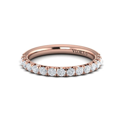 Matching Bands Wedding Band in 14K Rose Gold by Vlora Bridal