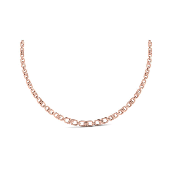 Linked Curves with Diamond Accent Necklace