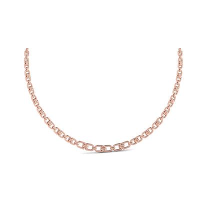 Linked Curves with Diamond Accent Necklace
