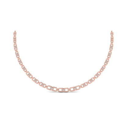 Linked Curves with Diamond Accent Necklace