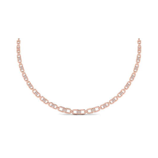 Linked Curves with Diamond Accent Necklace