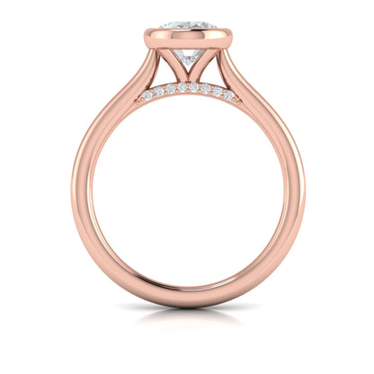 Singular Oval Bezel Engagement Ring