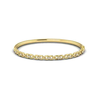 Alternating Diamond Bangle Bracelet