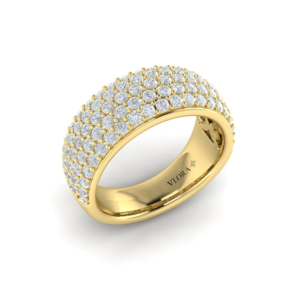 Diamond Multi-Row Statement Ring