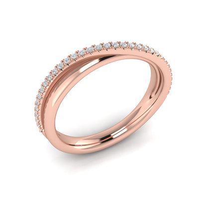 Stackable Bands Wedding Band in 14K Rose Gold by Vlora Bridal