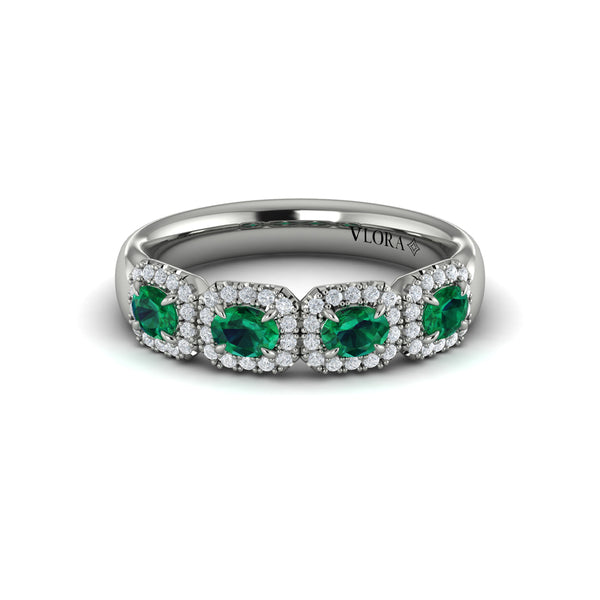 Diamond and Emerald Statement Ring