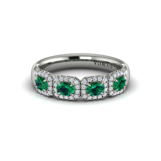 Diamond and Emerald Statement Ring