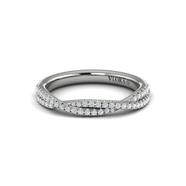 Stackable Bands Wedding Band in Platinum by Vlora Bridal
