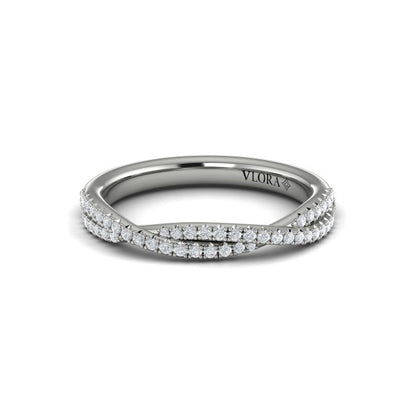 Stackable Bands Wedding Band in Platinum by Vlora Bridal