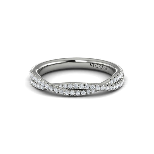 Stackable Bands Wedding Band in Platinum by Vlora Bridal