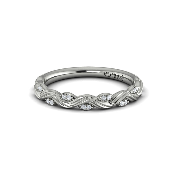 Stackable Bands Wedding Band in Platinum by Vlora Bridal