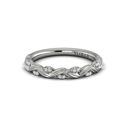 Stackable Bands Wedding Band in Platinum by Vlora Bridal