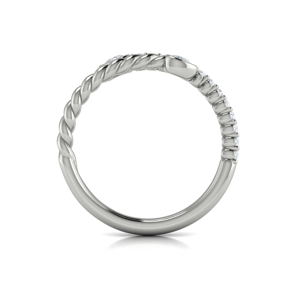 Beaded Bypass Stackable Ring