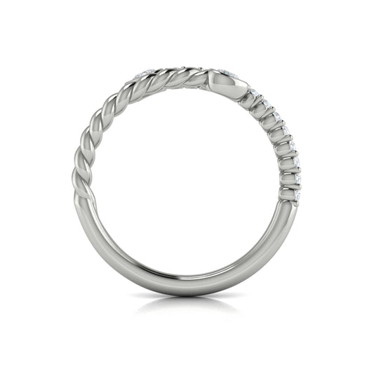 Beaded Bypass Stackable Ring