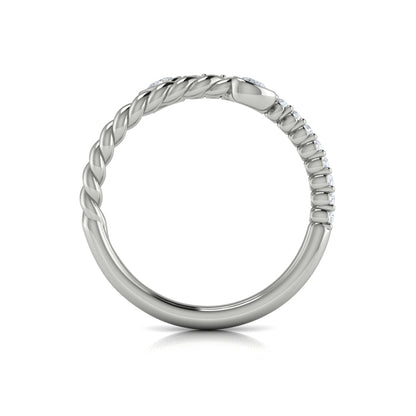 Beaded Bypass Stackable Ring