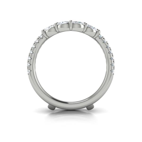Enhancer Wedding Band in Platinum by Vlora Bridal