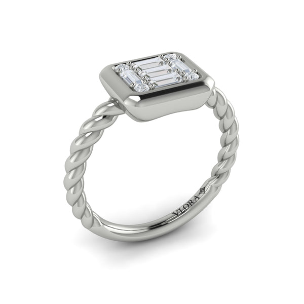 Multi Baguette and Round Diamond Ring