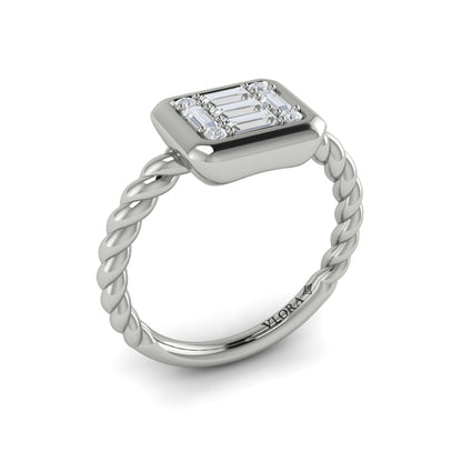 Multi Baguette and Round Diamond Ring