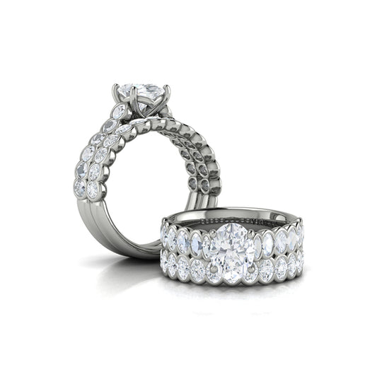 Matching Band to the Oval Accent Oval Diamond Engagement Ring