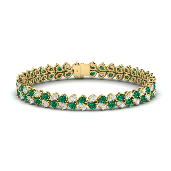 Diamond and Emerald Bracelet