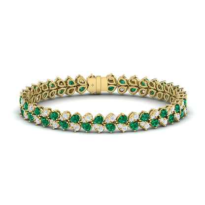 Diamond and Emerald Bracelet