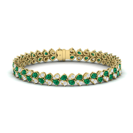Diamond and Emerald Bracelet