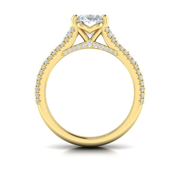 Dramatic Oval Engagement Ring