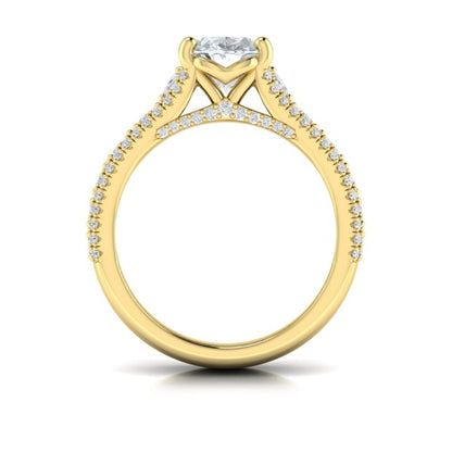 Dramatic Oval Engagement Ring