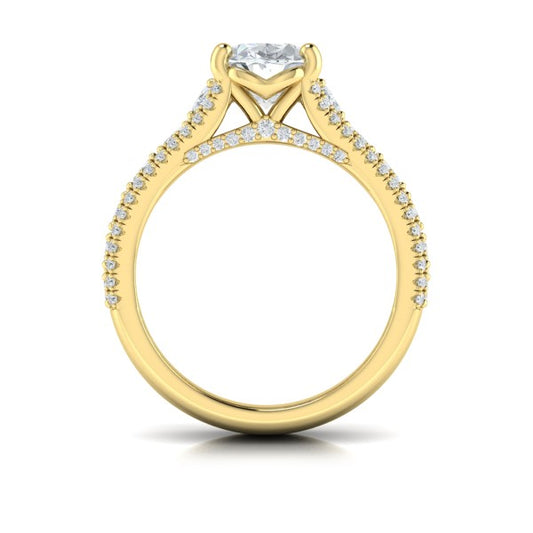 Dramatic Oval Engagement Ring