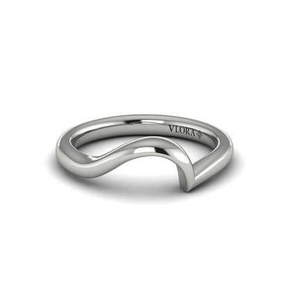 Matching Band for Modern Swirl Bezel Engagement Ring