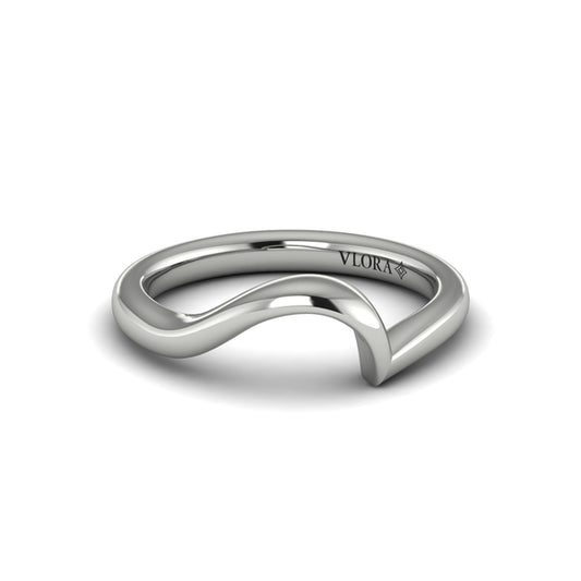 Matching Band for Modern Swirl Bezel Engagement Ring