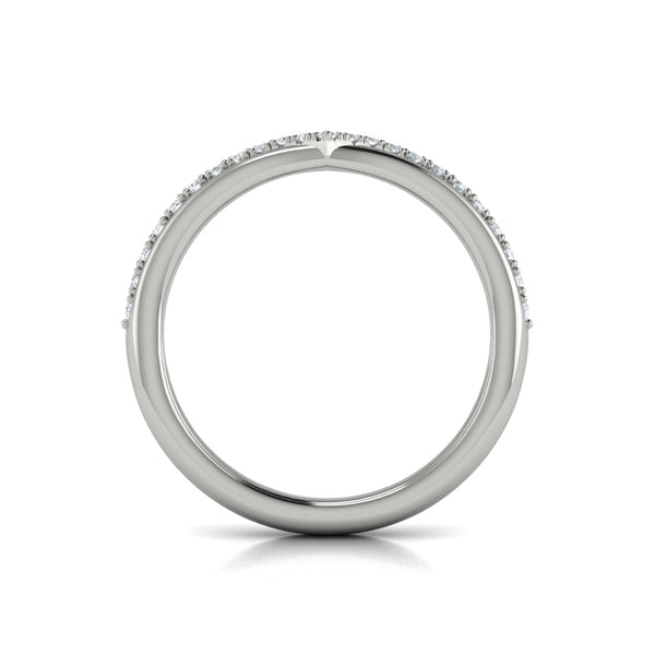 Contour Bands Wedding Band in Platinum by Vlora Bridal