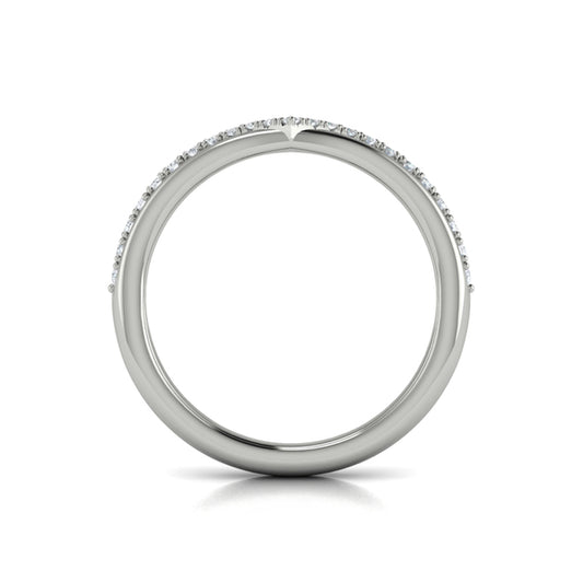 Contour Bands Wedding Band in Platinum by Vlora Bridal
