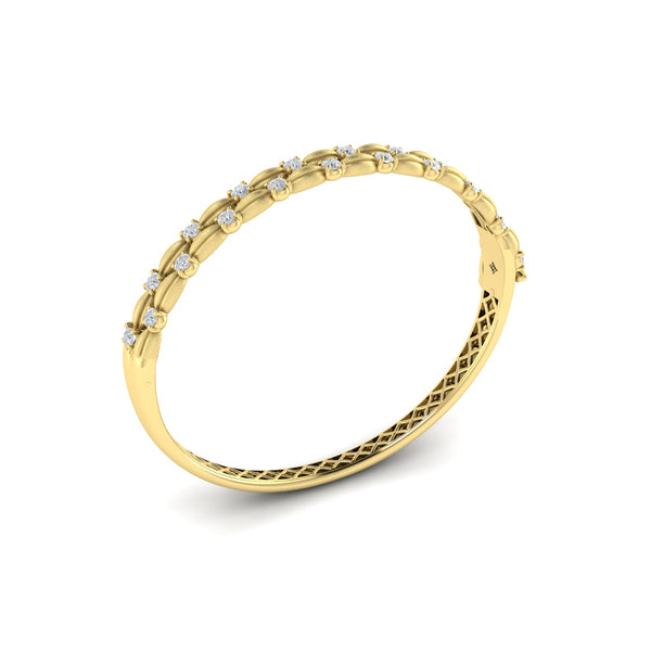 Double Cascade Bangle with Satin Finish