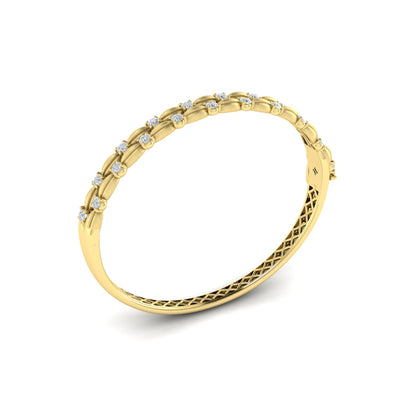 Double Cascade Bangle with Satin Finish