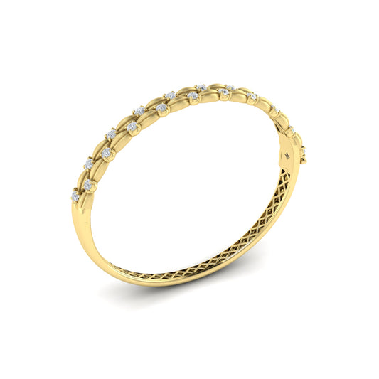 Double Cascade Bangle with Satin Finish