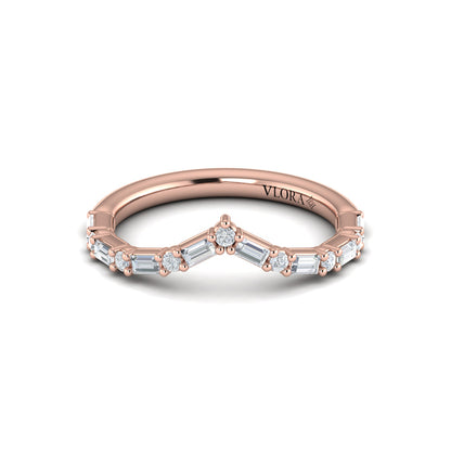 Diamond Baguette Chevron Ring