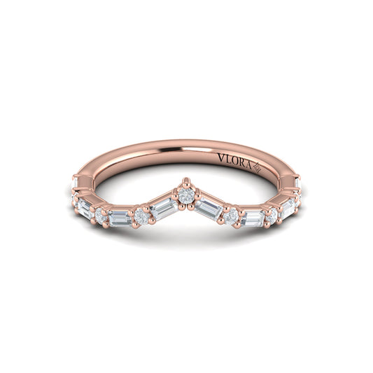 Diamond Baguette Chevron Ring