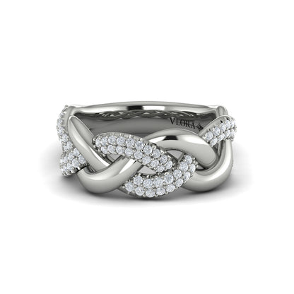 Alternating Diamond Twist Ring