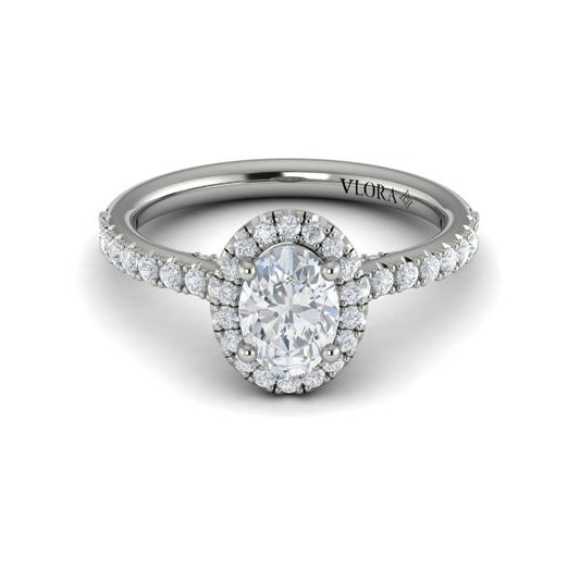 Timeless Oval Halo Engagement Ring