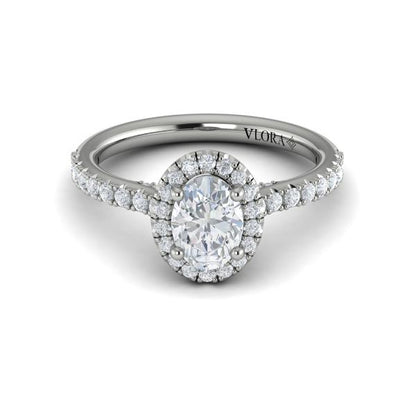 Timeless Oval Halo Engagement Ring