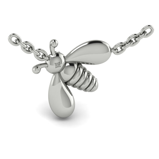 Bee Diamond Pavé Pendant Necklace