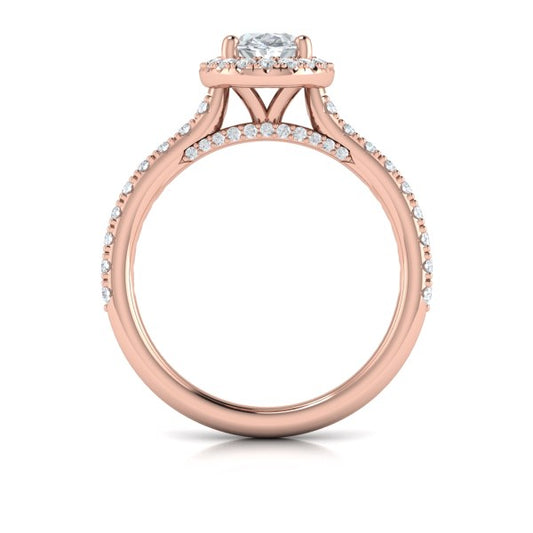 Timeless Oval Halo Engagement Ring