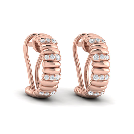 Textured Leverback Hoop Earrings